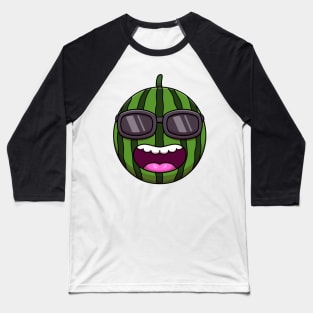 Cool Cartoon Watermelon Baseball T-Shirt